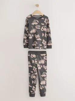 Next - Lot de 3 pyjamas Snuggle courts (9mois-10ans) Marron/Crème Transport Best