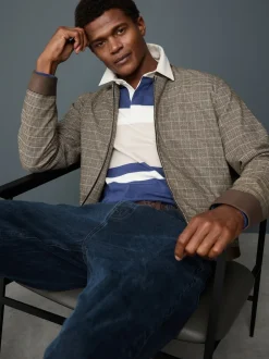 Next Marron/neutre - Blouson bomber à Carreaux élégant Outlet