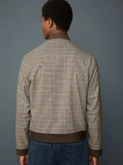 Next Marron/neutre - Blouson bomber à Carreaux élégant Outlet