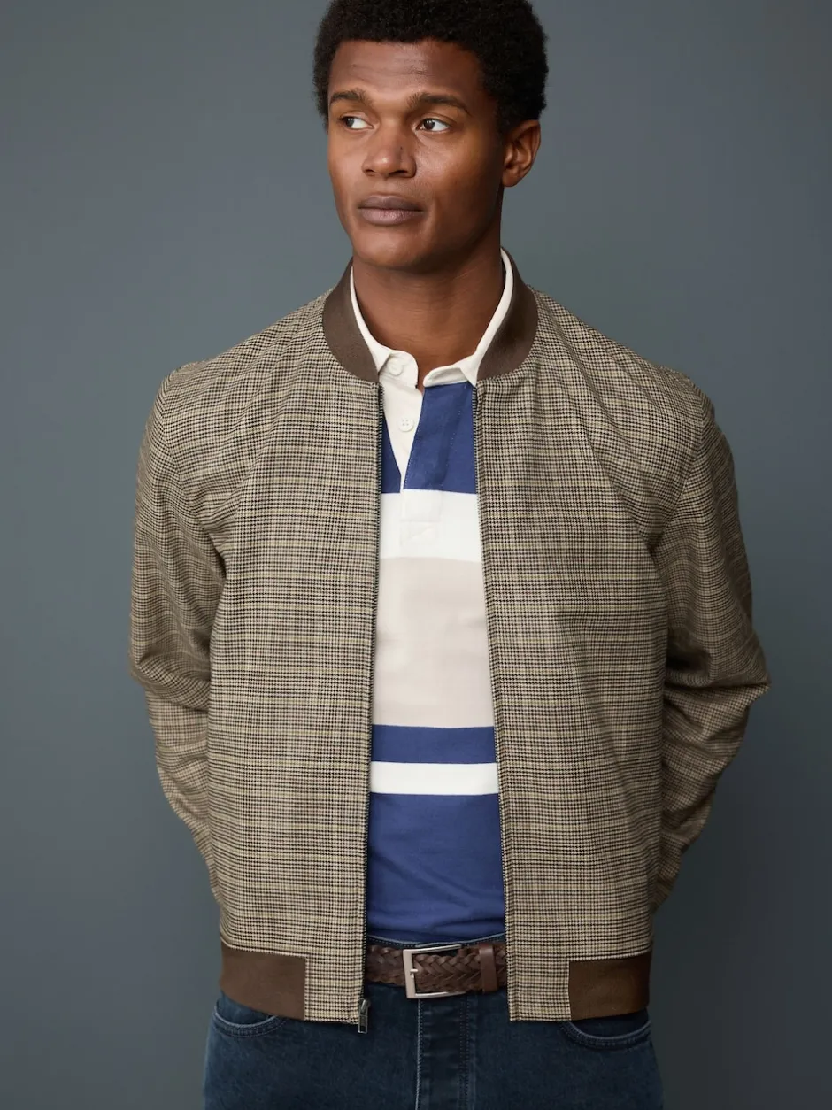 Next Marron/neutre - Blouson bomber à Carreaux élégant Outlet