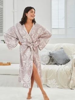 Laura Ashley - Peignoir Josette Mauve rose Clearance