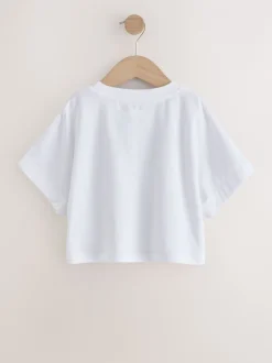 Next Mauve/blanc - Boxy Bows T-shirts 2 Pack (3-16ans) Best