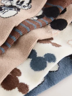 Next - Lot 5 paires de chaussettes Character riches en coton Mickey Mouse Clearance