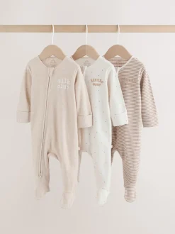 Next Milkclub neutre - Lot de 3 dors-bien bébé à fermeture éclair bidirectionnelle (0-2ans) Sale