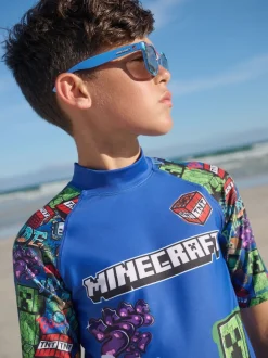 Next - Gilet anti-éclaboussures (3-16ans) Minecraft bleu marine New