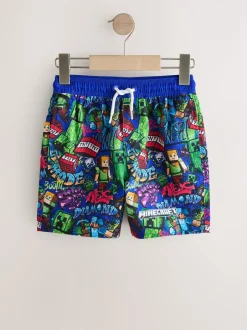 Next - Shorts de bain (3-16yrs) Minecraft bleu marine