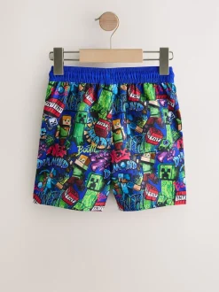 Next - Shorts de bain (3-16yrs) Minecraft bleu marine