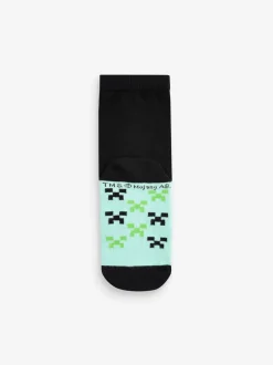 Next Minecraft Noir - 5{Paquet de chaussettes en coton riche New