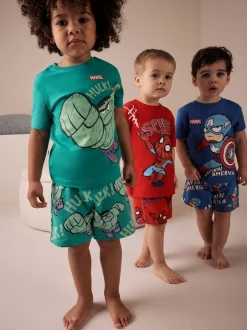 Next Mini Marvel multicolore lumineux - 100Pyjama court en coton % 3 Lot (12mths-11yrs) Hot