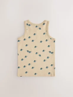 Next Mini Safari Imprimé - Lot de 5 débardeurs 100 % coton (1.5-8ans) New