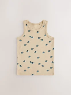 Next Mini Safari Imprimé - Lot de 5 débardeurs 100 % coton (1.5-8ans) New