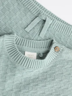 Next Minéral - Ensemble bébé pull et legging en tricot texturé 100 % coton (0mois -3ans) Online