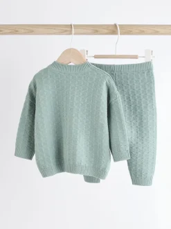 Next Minéral - Ensemble bébé pull et legging en tricot texturé 100 % coton (0mois -3ans) Online