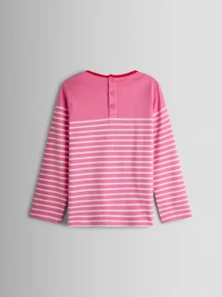 Jojo Maman Bébé Mi-rose - Haut Breton à poche canard Sale