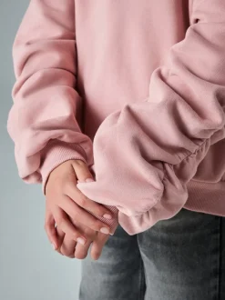 smALLSAINTS Mi-rose - Sweat à capuche Dana zippé oversize New