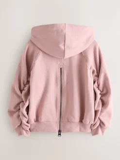 smALLSAINTS Mi-rose - Sweat à capuche Dana zippé oversize New