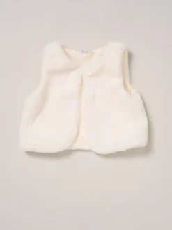 Miss Ensemble haut et jupes blanc en fausse fourrure Outlet