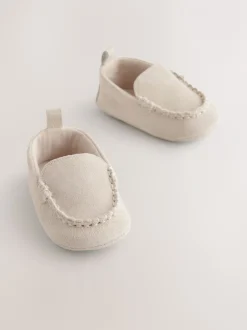 Next Mocassins neutres - Bébé Suede Chaussures (0-2mths) Outlet