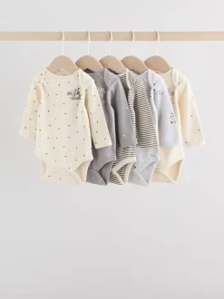 Next monochrome - Lot de 5 bodys à manches longues pour bébé Hot