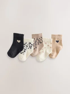 Next - Lot de 5 chaussettes pour bébé (0mois-2ans) monochrome Outlet