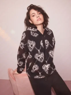 Next monochrome - Polaires Polar demi-zippée Cœur et médaillon Discount