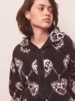 Next monochrome - Polaires Polar demi-zippée Cœur et médaillon Discount