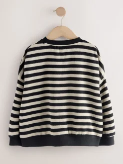 Next - Sweat-shirt oversize côtelé confortable (9mois-16ans) monochrome Clearance