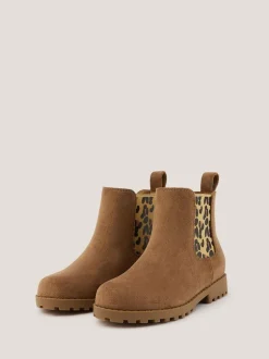 Monsoon Bottes Chelsea imprimé léopard en suédine Sale