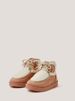 Monsoon bottines en peau de mouton à nœud Best