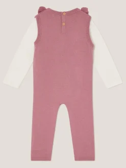 Monsoon ensemble bébé haut et salopette en maille Online