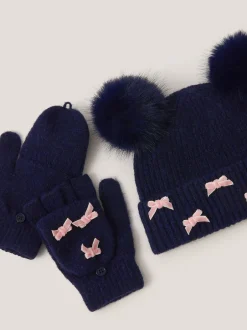 Monsoon ensemble bonnet et gants à nœud Discount