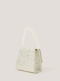 Monsoon Ensemble sac à main et pinces à cheveux avec nœud en perles pailletées Clearance
