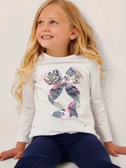 Monsoon haut à manches longues avec nœud à sequins Sale