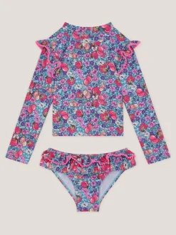 Monsoon imprimé coquillage floral UPF50+ ensemble de bain à manches longues Discount