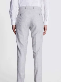 MOSS Light Gris Marl Trs Slim Mixer Trousers Clearance