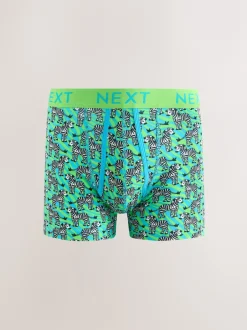 Next - Boxers avec ouverture sur le devant Motif animaux rose vif/bleu
