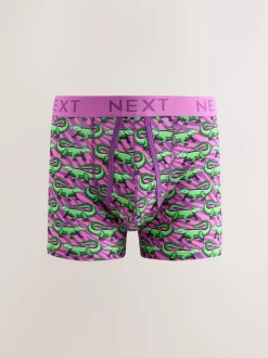 Next - Boxers avec ouverture sur le devant Motif animaux rose vif/bleu