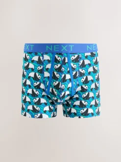 Next - Boxers avec ouverture sur le devant Motif animaux rose vif/bleu