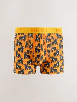 Next - Boxers avec ouverture sur le devant Motif animaux rose vif/bleu