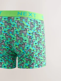 Next - Boxers avec ouverture sur le devant Motif animaux rose vif/bleu