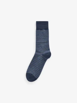 Next Motif Bleu/Gris bleu marine - Lot de 12 - Chaussettes riches en coton pour homme Sale