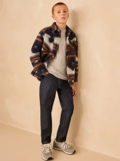 Next Motif ikat fauve/bleu marine - Veste-chemise doublée (3-16ans) Discount