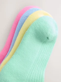 Next Motif multicolore - Chaussettes de cheville à semelle coussinée en coton riche 4 Pack Best