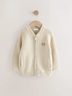 Next - Cardigan zippé (3mths-7yrs) Motif ours neutre Best