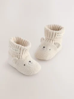 Next Motif ours neutre - Chaussures bottines chaussettes bébé (0-18mois) Clearance