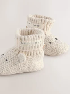 Next Motif ours neutre - Chaussures bottines chaussettes bébé (0-18mois) Clearance