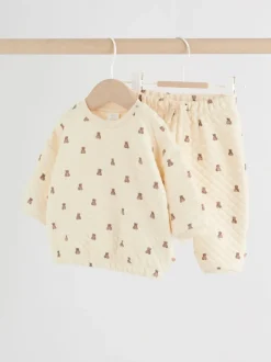 Next Motif ours neutre - Ensemble sweat matelassé et survêtement bébé (0mois à2ans) Discount