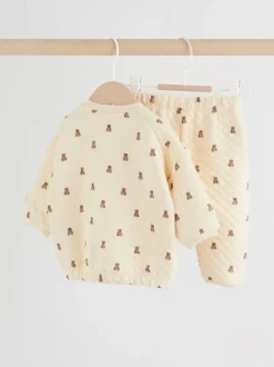 Next Motif ours neutre - Ensemble sweat matelassé et survêtement bébé (0mois à2ans) Discount