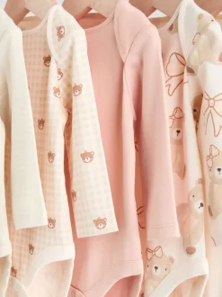 Next Motif ours neutre - Lot de 5 bodies bébé à manches longues Best