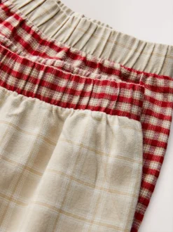 Next Motif ours neutre - Lot de 2 pyjamas tissés à carreaux (3-16ans)